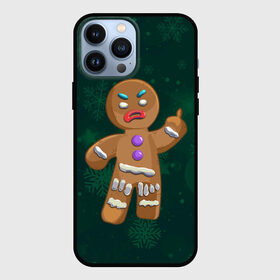 Чехол для iPhone 13 Pro Max с принтом Пряник в городе Новоалтайск,  |  | bite me | christmas | marry christmas | new year | выкуси | елка | злой пряник | кусь | новогодний свитер | новый год | пряник | пряник из шрека | пряничный человечек | пряня | рождество | укус