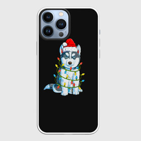 Чехол для iPhone 13 Pro Max с принтом Щенок в городе Новоалтайск,  |  | Тематика изображения на принте: 2021 | doge | белка | гирлянда | год быка | дед мороз | дог | елка | енот | кот | котик | лиса | маска | неон | новогодний пес | новогодняя | новый год | олень | пёс | праздник | радуга | рождество | с новым годом