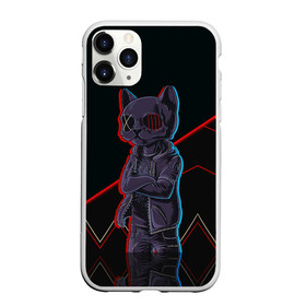 Чехол для iPhone 11 Pro Max матовый с принтом CAT в городе Новоалтайск, Силикон |  | Тематика изображения на принте: кот в одежде | кот в очках | неоновые полосы | ретро стиль | стильный кот