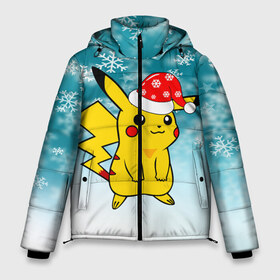 Мужская зимняя куртка 3D с принтом New Year Pika в городе Новоалтайск, верх — 100% полиэстер; подкладка — 100% полиэстер; утеплитель — 100% полиэстер | длина ниже бедра, свободный силуэт Оверсайз. Есть воротник-стойка, отстегивающийся капюшон и ветрозащитная планка. 

Боковые карманы с листочкой на кнопках и внутренний карман на молнии. | 2021 | anime | christmas | new year | pika | pokemon | santa | trrdpikapika | аниме | бык | дед мороз | зима | новый год | орнамент | паттерн | пикачу | покемон | рождество | санта | снежинки | телец | узоры