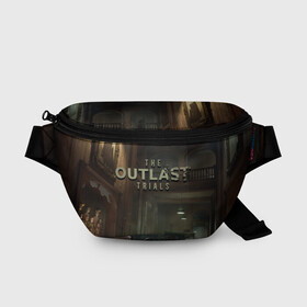 Поясная сумка 3D с принтом The Outlast Trials в городе Новоалтайск, 100% полиэстер | плотная ткань, ремень с регулируемой длиной, внутри несколько карманов для мелочей, основное отделение и карман с обратной стороны сумки застегиваются на молнию | game | games | horror | outlast | the outlast trials | аутласт | аутласт триалс | игра | игры | ужасы | хоррор