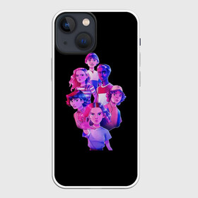 Чехол для iPhone 13 mini с принтом ОЧЕНЬ СТРАННЫЕ ДЕЛА в городе Новоалтайск,  |  | netflix | нетфликс | очень странные дела | персонажи сериала | сериал от нетфликс