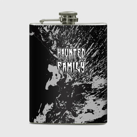 Фляга с принтом Haunted Family (лейбл Kizaru) в городе Новоалтайск, металлический корпус | емкость 0,22 л, размер 125 х 94 мм. Виниловая наклейка запечатывается полностью | Тематика изображения на принте: 