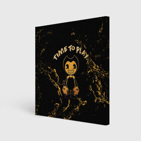 Холст квадратный с принтом Bendy And The Ink Machine в городе Новоалтайск, 100% ПВХ |  | bendy | bendy and the ink machine | бенди | бени | бенни | бэнди | детская | детям | игра | капли | компьютерная игра | краска | машина | подтеки | ужастик | чернила | чернильная