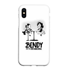 Чехол для iPhone XS Max матовый с принтом Bendy And The Ink Machine в городе Новоалтайск, Силикон | Область печати: задняя сторона чехла, без боковых панелей | bendy | bendy and the ink machine | бенди | бени | бенни | бэнди | детская | детям | игра | капли | компьютерная игра | краска | машина | подтеки | ужастик | чернила | чернильная