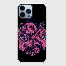 Чехол для iPhone 13 Pro Max с принтом Король рок н ролла в городе Новоалтайск,  |  | Тематика изображения на принте: гитары | король рок н ролла | микрофон | музыка | разная музыка. | ретро | розы | рок н ролл | череп | череп с причёской