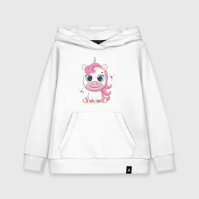 Детская толстовка хлопок с принтом Unicorn Kid в городе Новоалтайск, 100% хлопок | Круглый горловой вырез, эластичные манжеты, пояс, капюшен | brawl | fantasy | kid | kids | stars | uni | unicorn | детские | детство | единорог | игры | кентавр | лошадь | малыш | малышка | мила | мило | милота | радуга | ребенок | садик | сказка | сказки