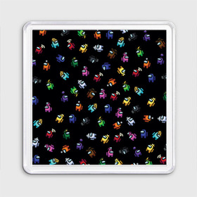 Магнит 55*55 с принтом Among Us в городе Новоалтайск, Пластик | Размер: 65*65 мм; Размер печати: 55*55 мм | among us | cosmos | game | space | амогас | игра | космос | среди нас