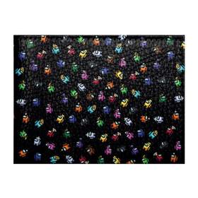 Обложка для студенческого билета с принтом Among Us в городе Новоалтайск, натуральная кожа | Размер: 11*8 см; Печать на всей внешней стороне | among us | cosmos | game | space | амогас | игра | космос | среди нас