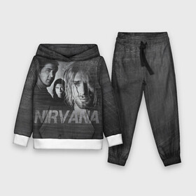 Детский костюм 3D (с толстовкой) с принтом Нирвана в городе Новоалтайск,  |  | kurt cobain | nirvana | rock | курт кобейн | нирвана | рок