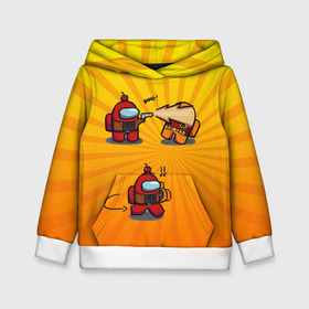 Детская толстовка 3D с принтом Among Us в городе Новоалтайск, 100% полиэстер | двухслойный капюшон со шнурком для регулировки, мягкие манжеты на рукавах и по низу толстовки, спереди карман-кенгуру с мягким внутренним слоем | among us | cosmos | game | space | амогас | игра | космос | среди нас