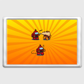 Магнит 45*70 с принтом Among Us в городе Новоалтайск, Пластик | Размер: 78*52 мм; Размер печати: 70*45 | among us | cosmos | game | space | амогас | игра | космос | среди нас