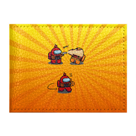 Обложка для студенческого билета с принтом Among Us в городе Новоалтайск, натуральная кожа | Размер: 11*8 см; Печать на всей внешней стороне | among us | cosmos | game | space | амогас | игра | космос | среди нас