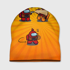 Шапка 3D с принтом Among Us в городе Новоалтайск, 100% полиэстер | универсальный размер, печать по всей поверхности изделия | among us | cosmos | game | space | амогас | игра | космос | среди нас