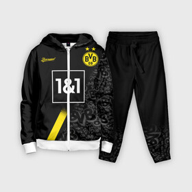 Детский костюм 3D с принтом BORUSSIA выездная сезон 20 21 в городе Новоалтайск,  |  | borussia | borussia dortmund | ssrufcclub | боруссия | боруссия дортмунд | бундеслига | выездная форма | гостевая | лига чемпионов | сезон 2020 2021 | футбол | футбольная