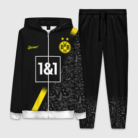 Женский костюм 3D с принтом BORUSSIA выездная сезон 20 21 в городе Новоалтайск,  |  | borussia | borussia dortmund | ssrufcclub | боруссия | боруссия дортмунд | бундеслига | выездная форма | гостевая | лига чемпионов | сезон 2020 2021 | футбол | футбольная