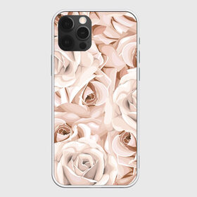 Чехол для iPhone 12 Pro Max с принтом Элегантность в городе Новоалтайск, Силикон |  | беж | нежно | пастельный | роза | цветок | элегантно