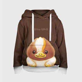 Детская толстовка 3D с принтом Baby Chocolate Niffler в городе Новоалтайск, 100% полиэстер | двухслойный капюшон со шнурком для регулировки, мягкие манжеты на рукавах и по низу толстовки, спереди карман-кенгуру с мягким внутренним слоем | fantastic beasts and where to find them | kowalski bakery | newton «newt» scamander | niffler | vdosadir | wizarding world | детеныш нюхля | ньютон «ньют» саламандер | нюхлер | нюхль