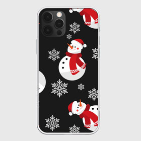 Чехол для iPhone 12 Pro Max с принтом новогодний снеговик в городе Новоалтайск, Силикон |  | новый год | рождество | снеговик | снежинки
