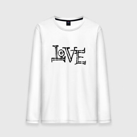 Мужской лонгслив хлопок с принтом Love в городе Новоалтайск, 100% хлопок |  | love | граффити | иностранные | любовь | надпись | прикольные | слово | текст