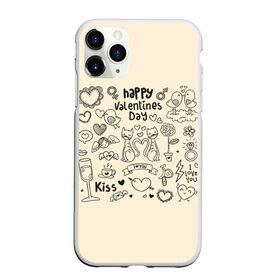 Чехол для iPhone 11 Pro Max матовый с принтом Happy Valentines day в городе Новоалтайск, Силикон |  | Тематика изображения на принте: angel | arrow | birds | butterfly | coffee | couple | diamond | flower | heart | kiss | letter | ring | valentine | ангел | бабочка | бриллиант | валентинка | кольцо | кофе | парочка | письмо | поцелуй | птицы | сердце | стрела | цветок
