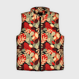 Женский жилет утепленный 3D с принтом Осенние листья в городе Новоалтайск,  |  | листопал | листья | осенние листья | осень | текстуры