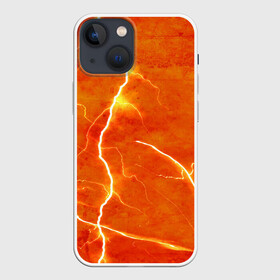 Чехол для iPhone 13 mini с принтом Молния в городе Новоалтайск,  |  | гроза | гром | молния | оранжевый | разряд молнии | свет