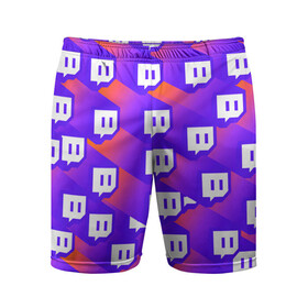 Мужские шорты спортивные с принтом TWITCH в городе Новоалтайск,  |  | game streams | streamers | streams | twitch | twitch tv | игровой стрим. | стримеры | стримы | твитч | твич