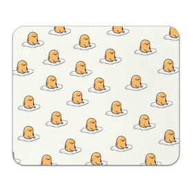 Коврик для мышки прямоугольный с принтом гудетама в городе Новоалтайск, натуральный каучук | размер 230 х 185 мм; запечатка лицевой стороны | гудетама | еда | ленивое яйцо | яичница