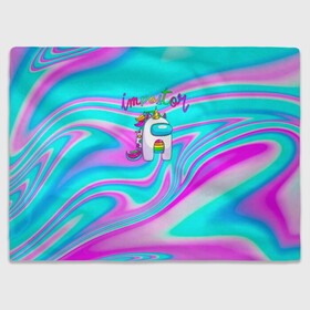 Плед 3D с принтом Impostor Unicorn в городе Новоалтайск, 100% полиэстер | закругленные углы, все края обработаны. Ткань не мнется и не растягивается | among us | impostor | space mafia | sus.puffballs united | амонг ас | игра | импостор | инопланетяне | инопланетянин | маска | среди нас | эмонг ас