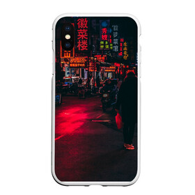 Чехол для iPhone XS Max матовый с принтом Неоновая япония в городе Новоалтайск, Силикон | Область печати: задняя сторона чехла, без боковых панелей | страны | утопия | япония