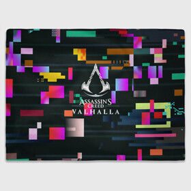 Плед 3D с принтом ASSASINS VALHALLA / ВАЛХАЛЛА  в городе Новоалтайск, 100% полиэстер | закругленные углы, все края обработаны. Ткань не мнется и не растягивается | creed | game | valhalla | альтаир | ассасин | кинжал