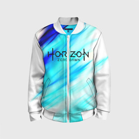 Детский бомбер 3D с принтом HORIZON ZERO DAWN (S) в городе Новоалтайск, 100% полиэстер | застегивается на молнию, по бокам два кармана без застежек, мягкие манжеты, по низу бомбера и на воротнике — эластичная резинка | aloy | antasy girl | art | artwork | digital art | fantasy | horizon | horizon: zero dawn | landscape | tallneck | warrior fantasy | weapon | zero dawn