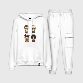 Женский костюм хлопок (с толстовкой) с принтом Во все тяжкие в городе Новоалтайск,  |  | br ba | breaking bad | heisenberg | i am the danger | jesse pinkman | say my name | vdzagmar | walter white | варим | во все тяжкие | джесси пинкман | уолтер уайт | хайзенберг | чибики