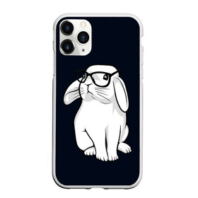 Чехол для iPhone 11 Pro Max матовый с принтом Кролик Хипстер в городе Новоалтайск, Силикон |  | Тематика изображения на принте: 100 | alter | bad | beard | boy | dead | death | ego | girl | head | hipster | life | old | omg | rabbit | real | retro | skull | wolf | белый | борода | бородач | босс | брат | бро | волк | гитара | гитарист | заяц | кролик | на | ретро | 
