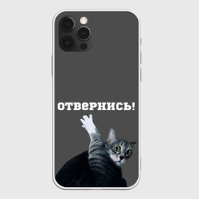 Чехол для iPhone 12 Pro Max с принтом Отвернись! в городе Новоалтайск, Силикон |  | cat | кот | смущение