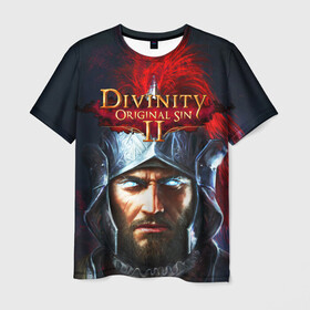 Мужская футболка 3D с принтом DIVINITY в городе Новоалтайск, 100% полиэфир | прямой крой, круглый вырез горловины, длина до линии бедер | divinity | divinity 2 | divinity original | divinity sin | divinity sin 2 | дивинити | дивинити 2 | дивинити ориджинал. | дивинити син
