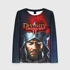 Женский лонгслив 3D с принтом DIVINITY в городе Новоалтайск, 100% полиэстер | длинные рукава, круглый вырез горловины, полуприлегающий силуэт | divinity | divinity 2 | divinity original | divinity sin | divinity sin 2 | дивинити | дивинити 2 | дивинити ориджинал. | дивинити син