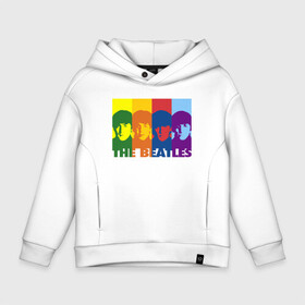 Детское худи Oversize хлопок с принтом The Beatles в городе Новоалтайск, френч-терри — 70% хлопок, 30% полиэстер. Мягкий теплый начес внутри —100% хлопок | боковые карманы, эластичные манжеты и нижняя кромка, капюшон на магнитной кнопке | битлз | история | легенда | меломану | музыка | рок н ролл