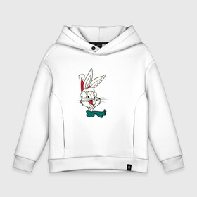 Детское худи Oversize хлопок с принтом Bugs Bunny в городе Новоалтайск, френч-терри — 70% хлопок, 30% полиэстер. Мягкий теплый начес внутри —100% хлопок | боковые карманы, эластичные манжеты и нижняя кромка, капюшон на магнитной кнопке | looney tunes | warner bros | багз банни | безумные мелодии | веселые мелодии | ворнер | луни тюнз | луни тюнс | мультяшки | новый год