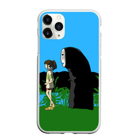 Чехол для iPhone 11 Pro матовый с принтом Унесенные призраками в городе Новоалтайск, Силикон |  | Тематика изображения на принте: haku | hayao miyazaki | no face | spirited away | аниме персонажи | безликий | безликий бог | божество | девочка | каонаси | мультяшный | небо | пейзаж | призрак | природа | река | речной дух | тихиро | фэнтези | хаку