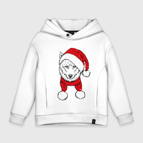 Детское худи Oversize хлопок с принтом Wolf hipster New Year в городе Новоалтайск, френч-терри — 70% хлопок, 30% полиэстер. Мягкий теплый начес внутри —100% хлопок | боковые карманы, эластичные манжеты и нижняя кромка, капюшон на магнитной кнопке | cap | eyes | hipster | muzzle | new year | nose | scarf | snow | view | winter | взгляд | глаза | зима | новый год | нос | снег | хипстер | шапка | шарф