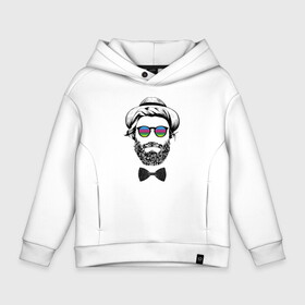 Детское худи Oversize хлопок с принтом Hipster dude в городе Новоалтайск, френч-терри — 70% хлопок, 30% полиэстер. Мягкий теплый начес внутри —100% хлопок | боковые карманы, эластичные манжеты и нижняя кромка, капюшон на магнитной кнопке | beard | butterfly | cool | dude | face | fashion | guy | hat | hipster | hype | moustache | бабочка | борода | круто | лицо | мода | очки | парень | усы | хайп | хипстер | чувак | шляпа