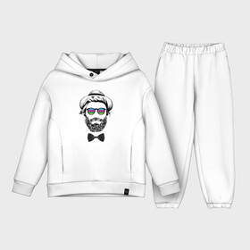 Детский костюм хлопок Oversize с принтом Hipster dude в городе Новоалтайск,  |  | beard | butterfly | cool | dude | face | fashion | guy | hat | hipster | hype | moustache | бабочка | борода | круто | лицо | мода | очки | парень | усы | хайп | хипстер | чувак | шляпа