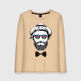 Женский лонгслив хлопок с принтом Hipster в городе Новоалтайск, 100% хлопок |  | beard | butterfly | cool | dude | face | fashion | guy | hat | hipster | hype | moustache | бабочка | борода | круто | лицо | мода | очки | парень | усы | хайп | хипстер | чувак | шляпа