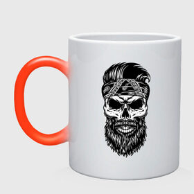 Кружка хамелеон с принтом Hipster в городе Новоалтайск, керамика | меняет цвет при нагревании, емкость 330 мл | bandana | beard | cool | dude | fashion | hipster | hype | moustache | orbits | skull | teeth | бандана | борода | глазницы | зубы | крутo | мода | усы | хайп | череп | чувак