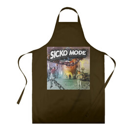 Фартук 3D с принтом Travis scott sicko mode в городе Новоалтайск, 100% полиэстер | общий размер — 65 х 85 см, ширина нагрудника — 26 см, горловина — 53 см, длина завязок — 54 см, общий обхват в поясе — 173 см. Принт на завязках и на горловине наносится с двух сторон, на основной части фартука — только с внешней стороны | mode | sicko mode | travis scott