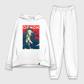 Женский костюм хлопок Oversize с принтом DEMON  НЕЗУКО КАМАДО в городе Новоалтайск,  |  | anime | demon slayer | kimetsu no yaiba | аниме | бесконечный поезд | зеницу | иноске | иноске хашибира | клинок | клинок рассекающий демонов | манга | недзуко | незука | незуко | нэзуко | рассекающий демонов | тамаё