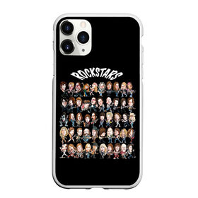 Чехол для iPhone 11 Pro матовый с принтом ROCK STARS в городе Новоалтайск, Силикон |  | beatles | bono | kiss | music | nirvana | queen | rock | roling stones | stars | usa | боно | джагер | звезды | кобэйн | меркьюри | музыка | озборн | разные | рок