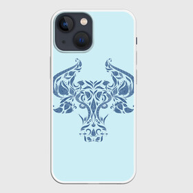Чехол для iPhone 13 mini с принтом Бык узорный в городе Новоалтайск,  |  | бык | год быка | гороскоп | зимние узоры. | знаки зодиака | узоры